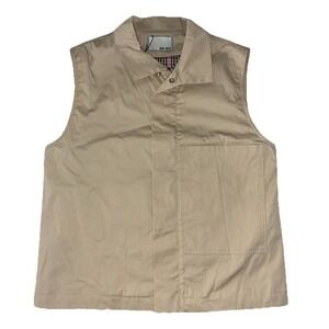 WE-AR4 Safari Vest Women's XS Beige Limonta Made In Italy NEW‎
